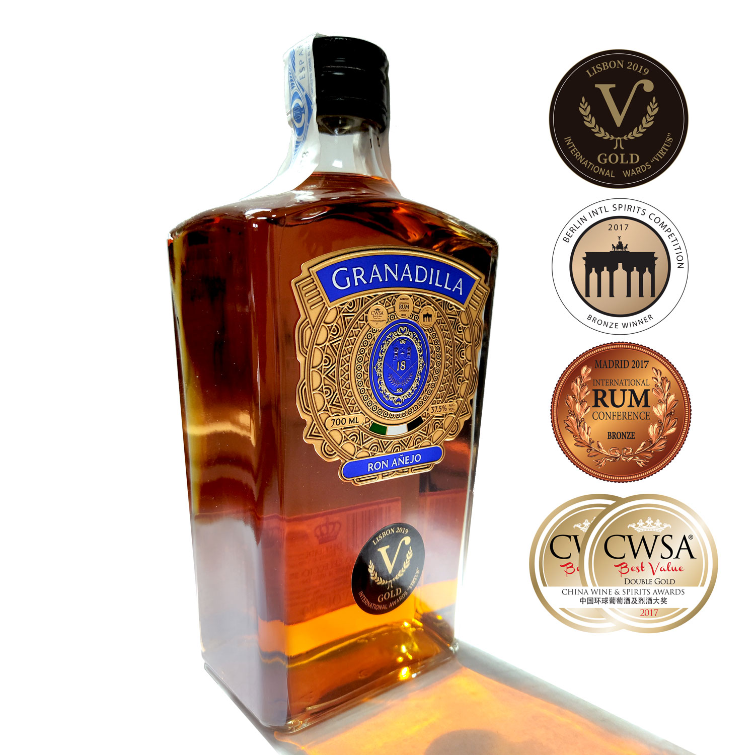 Ron Añejo Granadilla 70 cl