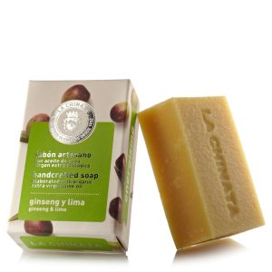 Jabón artesano revitalizante ginseng y lima